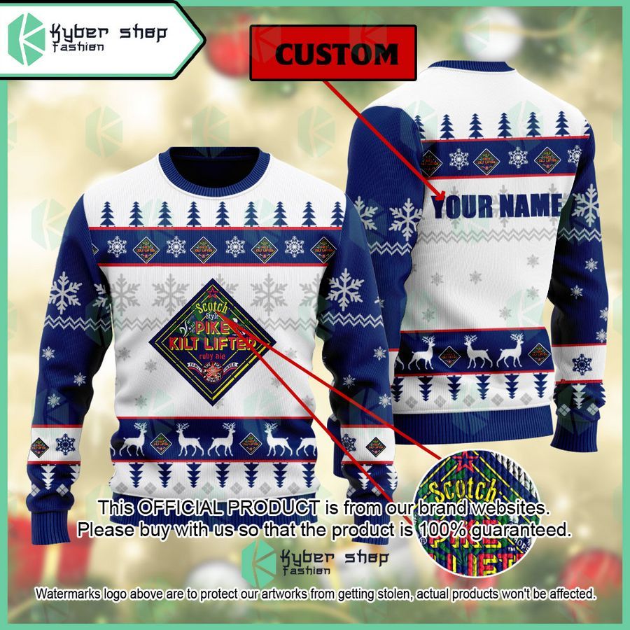 Kilt Lifter Custom Name ugly Sweater word2