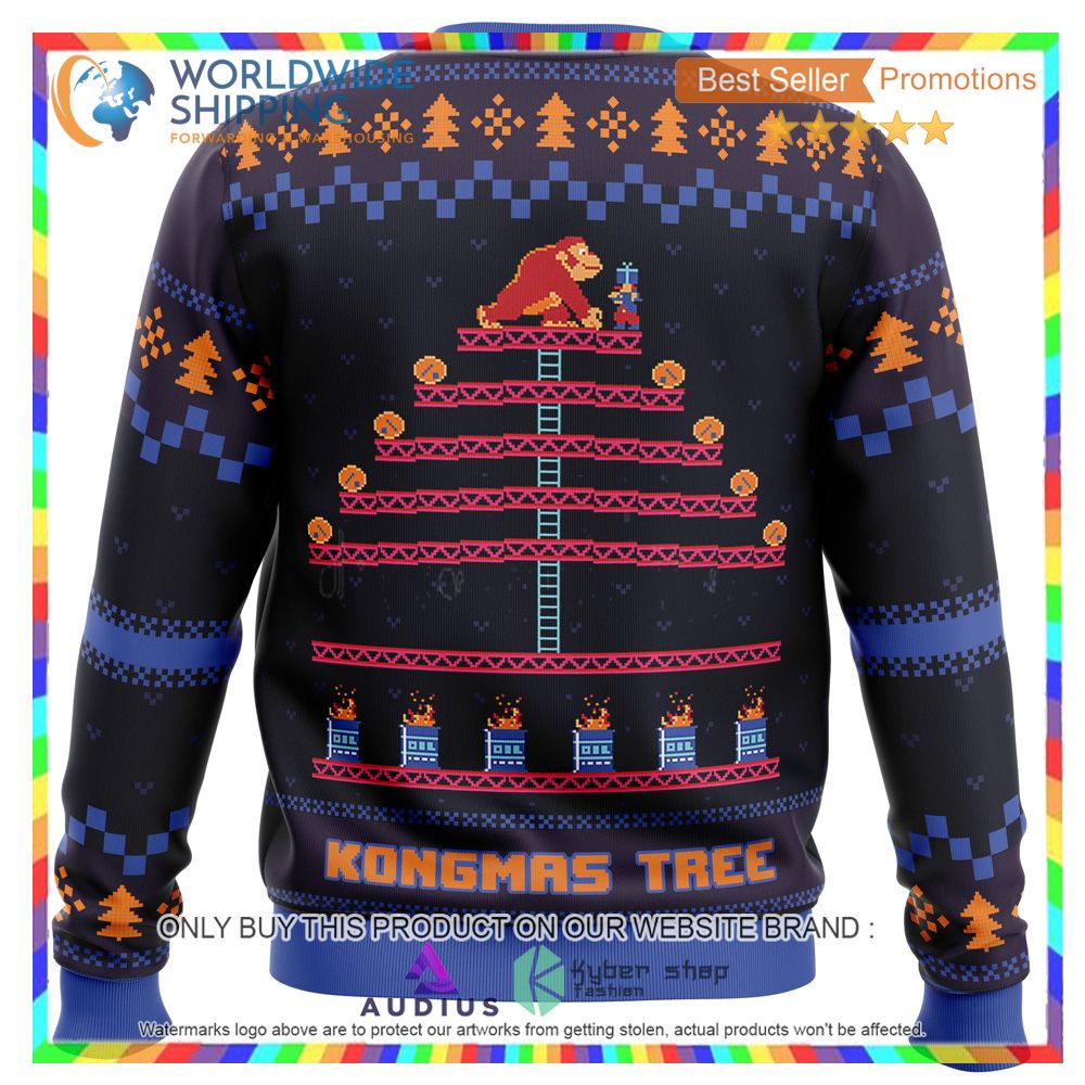 Kongmas Tree King Kong Ugly Christmas Sweater 3 kongmas tree king kong ugly christmas sweater 3 34416