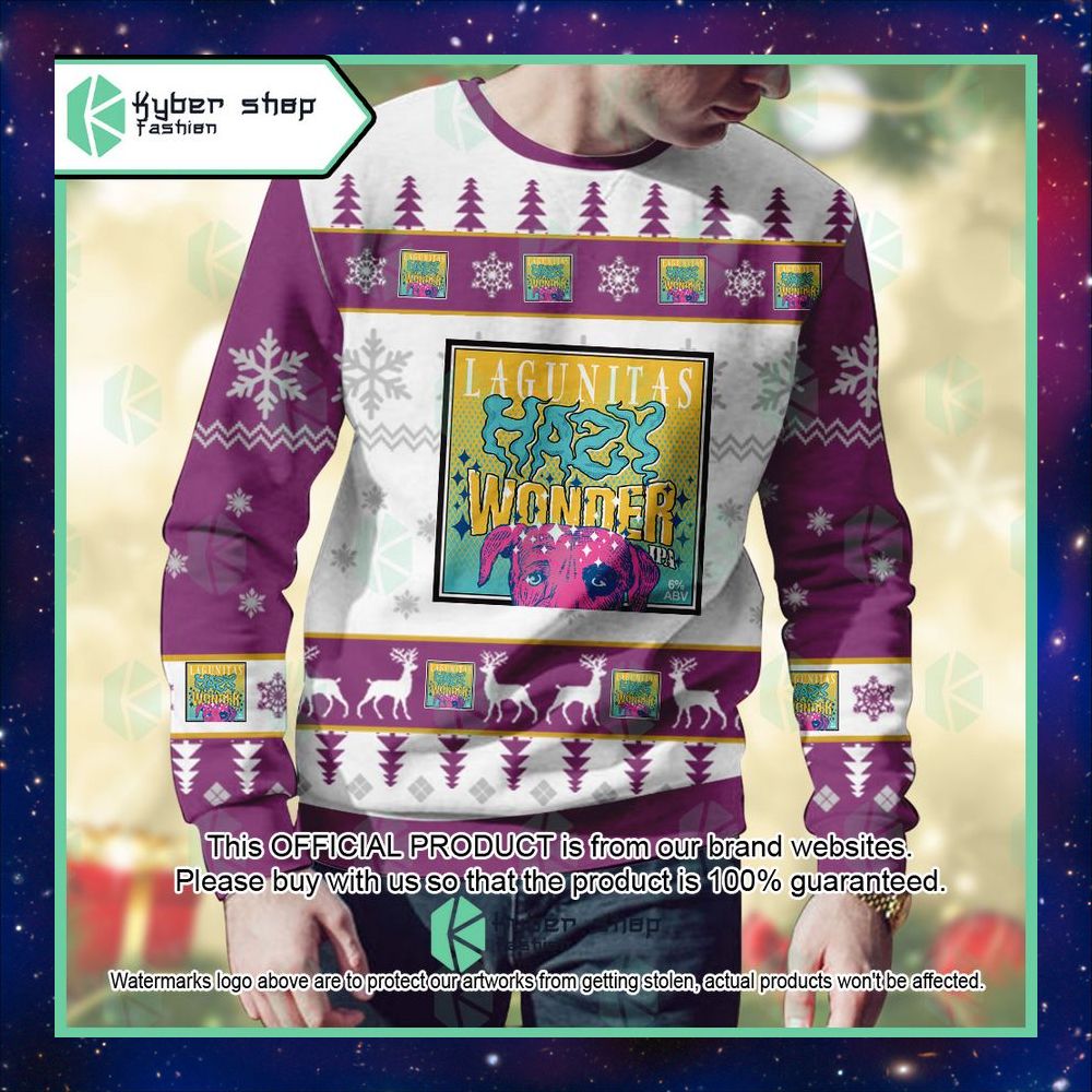 Personalized Lagunitas Hazy Wonder Christmas Sweater 7 Personalized Lagunitas Hazy Wonder Christmas Sweater word3
