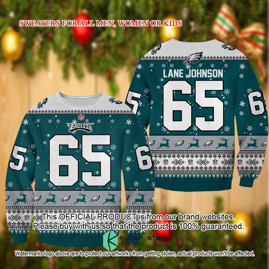Lane Johnson Philadelphia Eagles Christmas Sweater 6