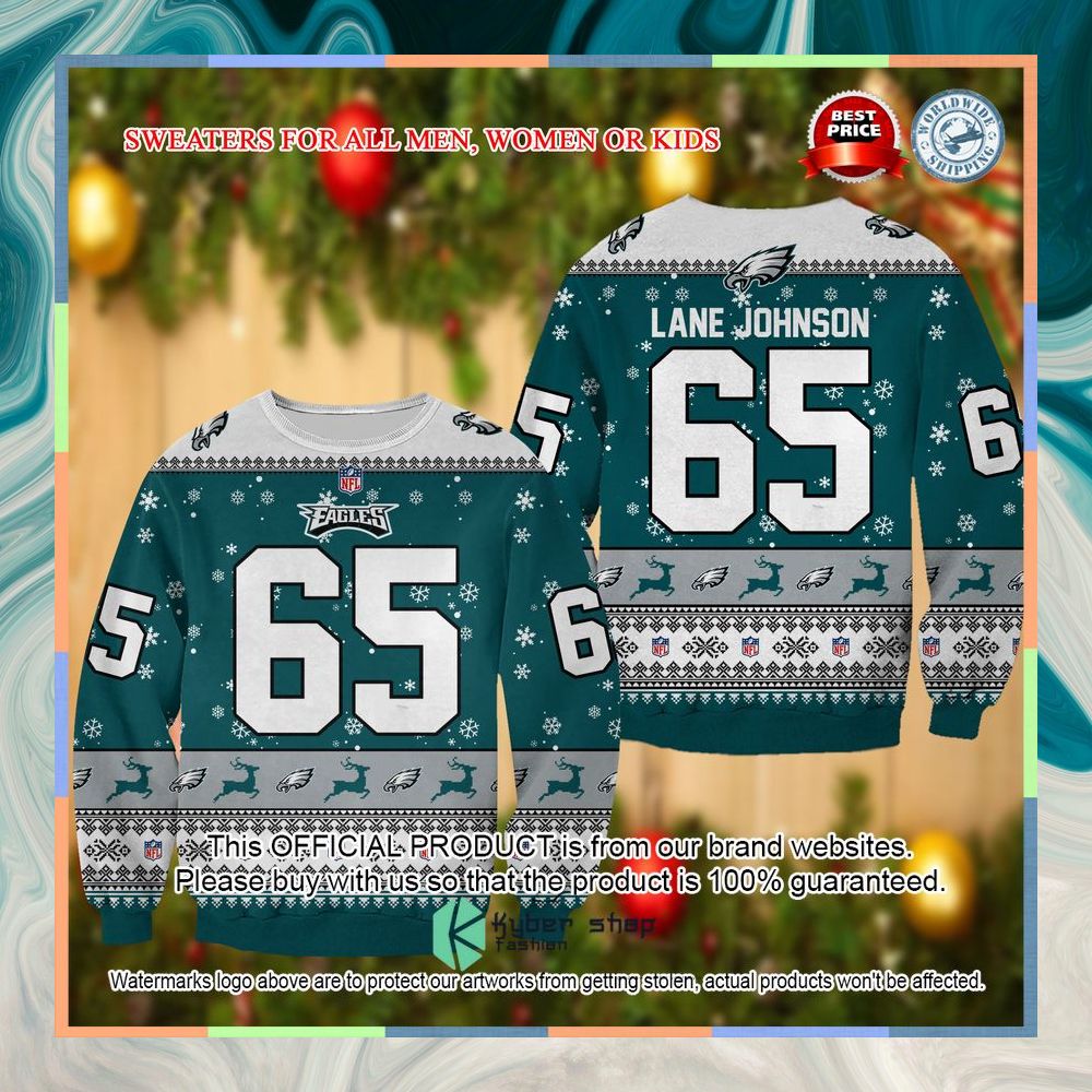 Lane Johnson Philadelphia Eagles Christmas Sweater 3 Lane Johnson Philadelphia Eagles Christmas Sweater word2