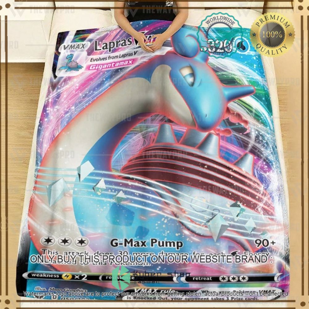 lapras vmax custom pokemon soft blanket 2 43975