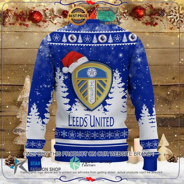 Leeds United Santa Hat Christmas Sweater 3 Leeds United Santa Hat Christmas Sweater word3