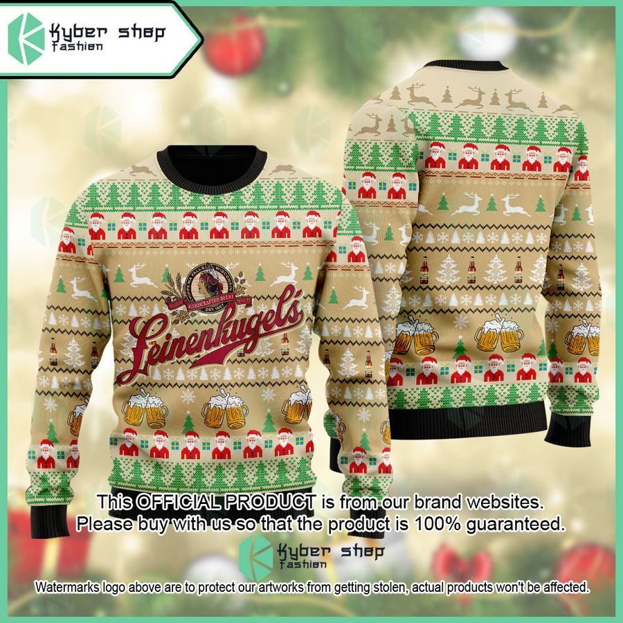 Leinenkugel's logo Santa Claus Sweater word2