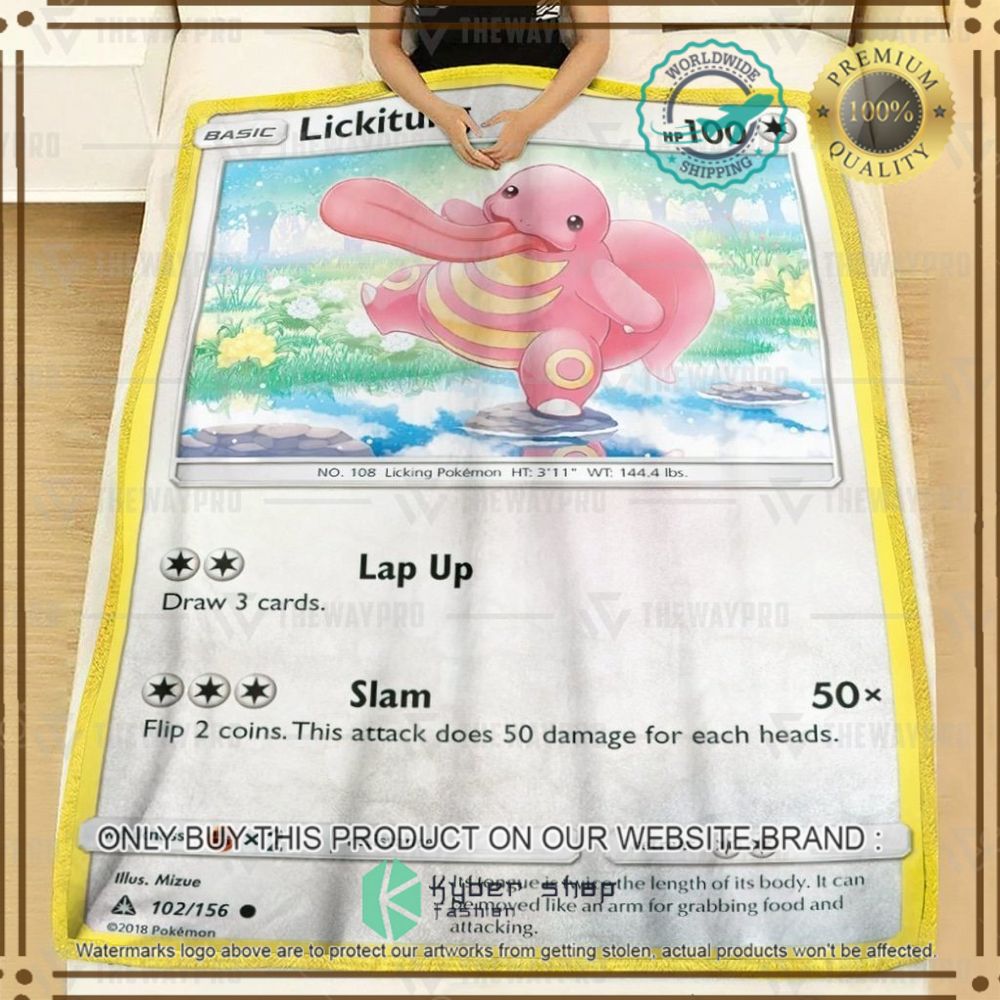 lickitung custom pokemon soft blanket 2 98163