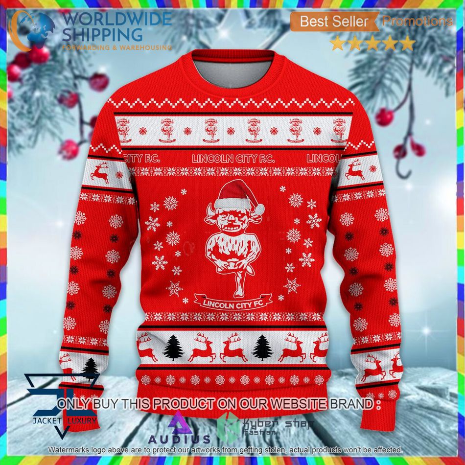 lincoln city f c efl ugly christmas sweater 2 14299