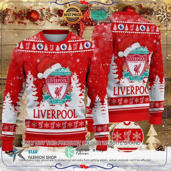 Liverpool Santa Hat Christmas Sweater