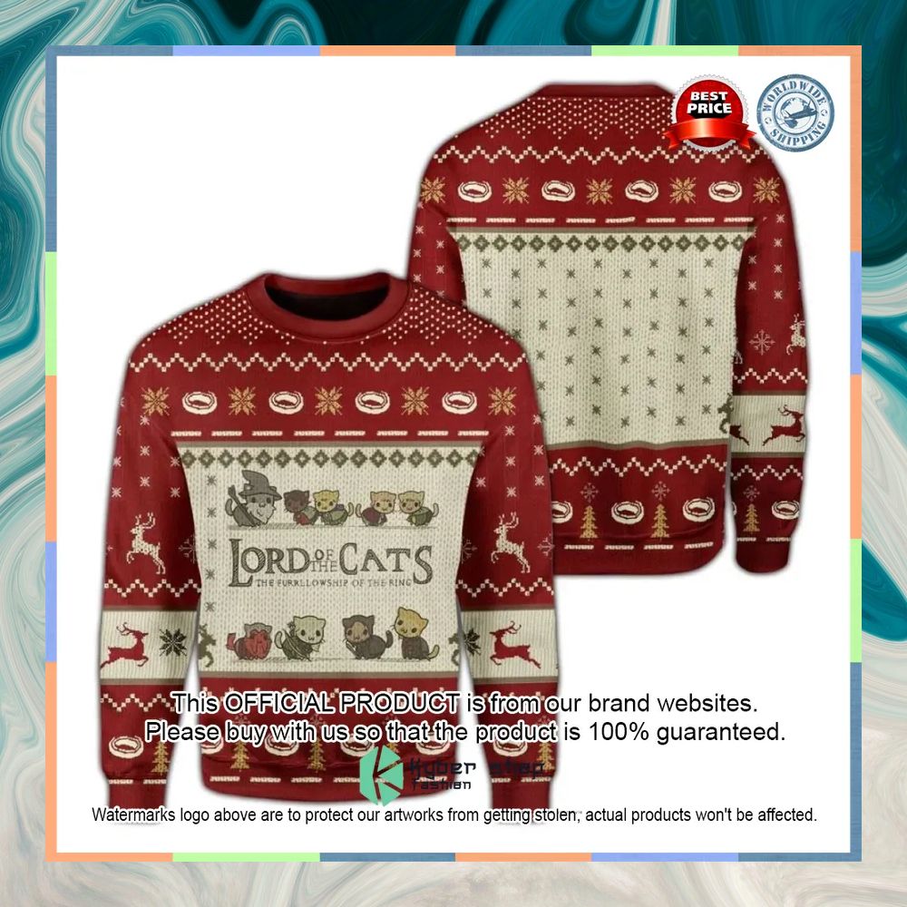Lord Of The Ring Lord Of The Cats Sweater Christmas 5