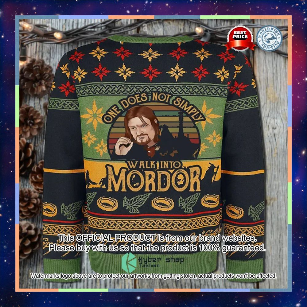 Lord Of The Ring One does not simply walk into Mordor Sweater Christmas 4