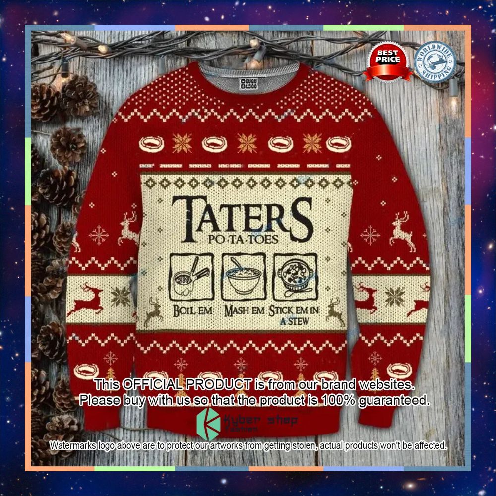 Lord Of The Ring Taters Potatoes Sweater Christmas 8 Lord Of The Ring Taters Potatoes Sweater Christmas word2