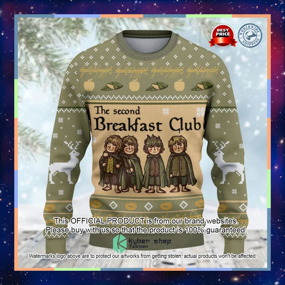 Lord Of The Ring The Second Breakfast Club Sweater Christmas 2