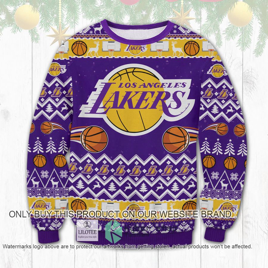 los angeles lakers christmas sweater sweatshirt 1 33036