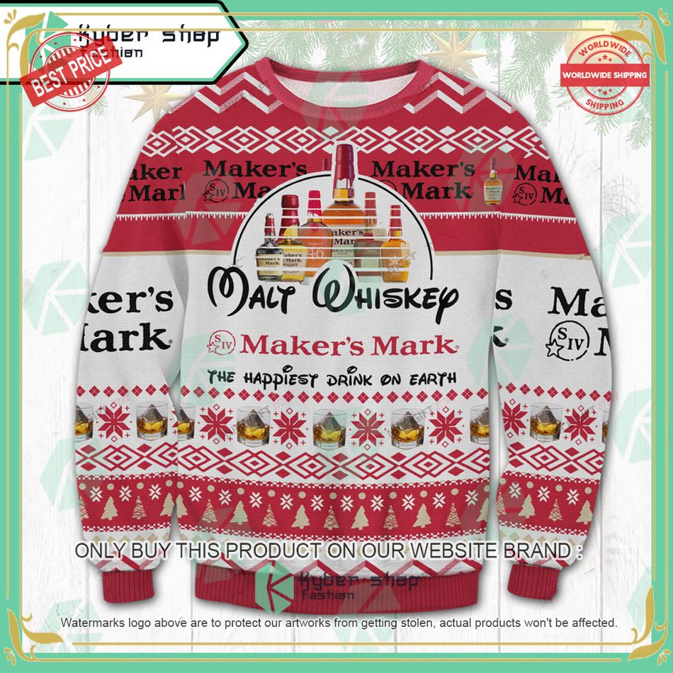 malt whiskey makers mark the happiest dink on earth ugly christmas sweater 1 99717