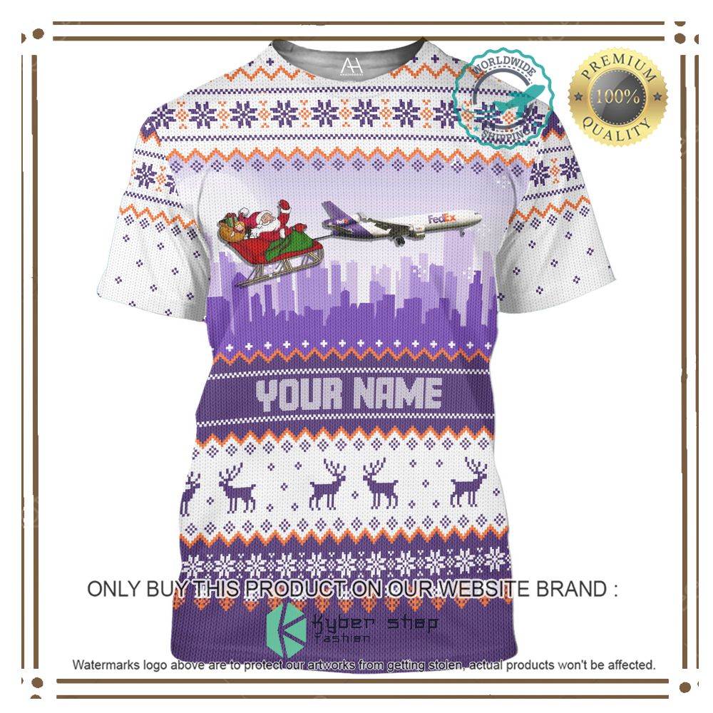 McDonnell Douglas FEDEX DC-10-30F With Santa Custom Name 3D Hoodie, Shirt 3 mcdonnell douglas fedex dc 10 30f with santa custom name 3d hoodie shirt 3 76917