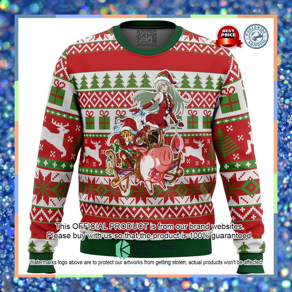 Meliodas and Elizabeth 7 Deadly Sins Christmas Sweater 3 Meliodas and Elizabeth 7 Deadly Sins Christmas Sweater word1