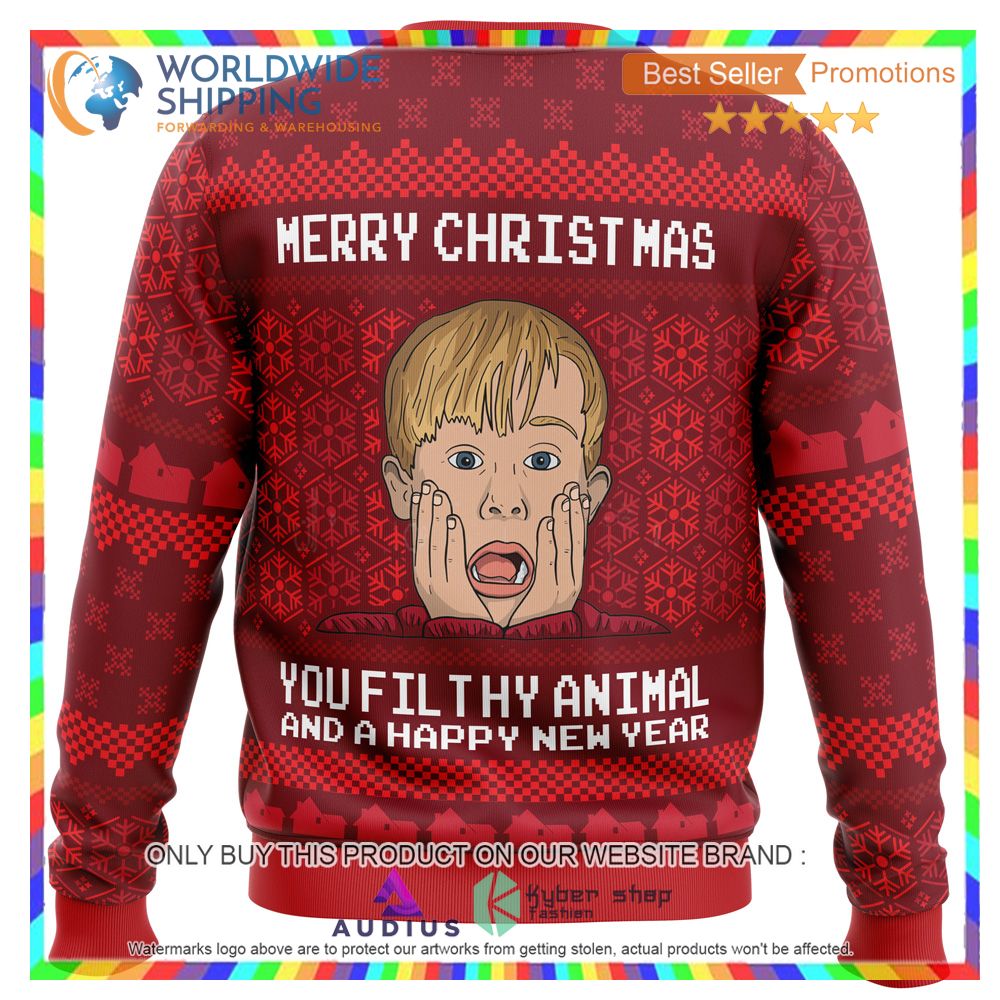 Merry Christmas Home Alone Ugly Christmas Sweater 3 merry christmas home alone ugly christmas sweater 3 30216