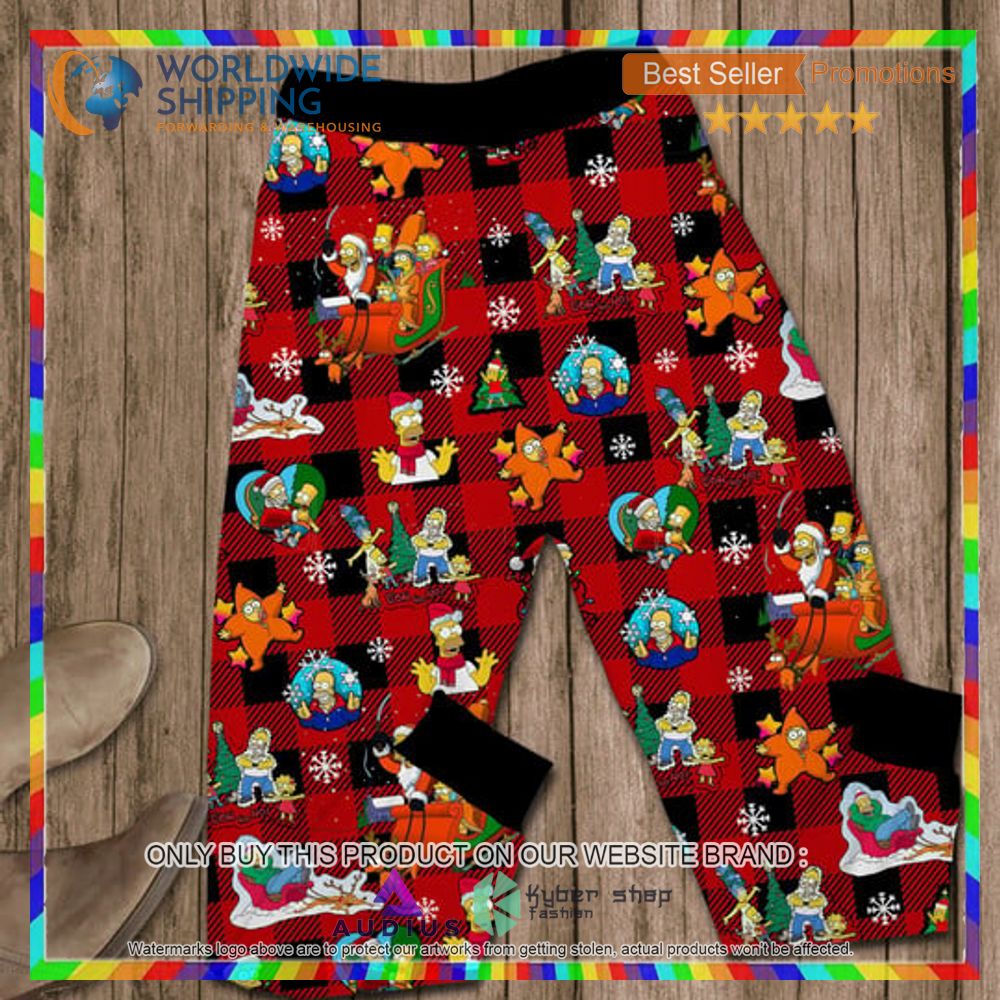 merry christmas the simpsons red pajamas set 2 49518