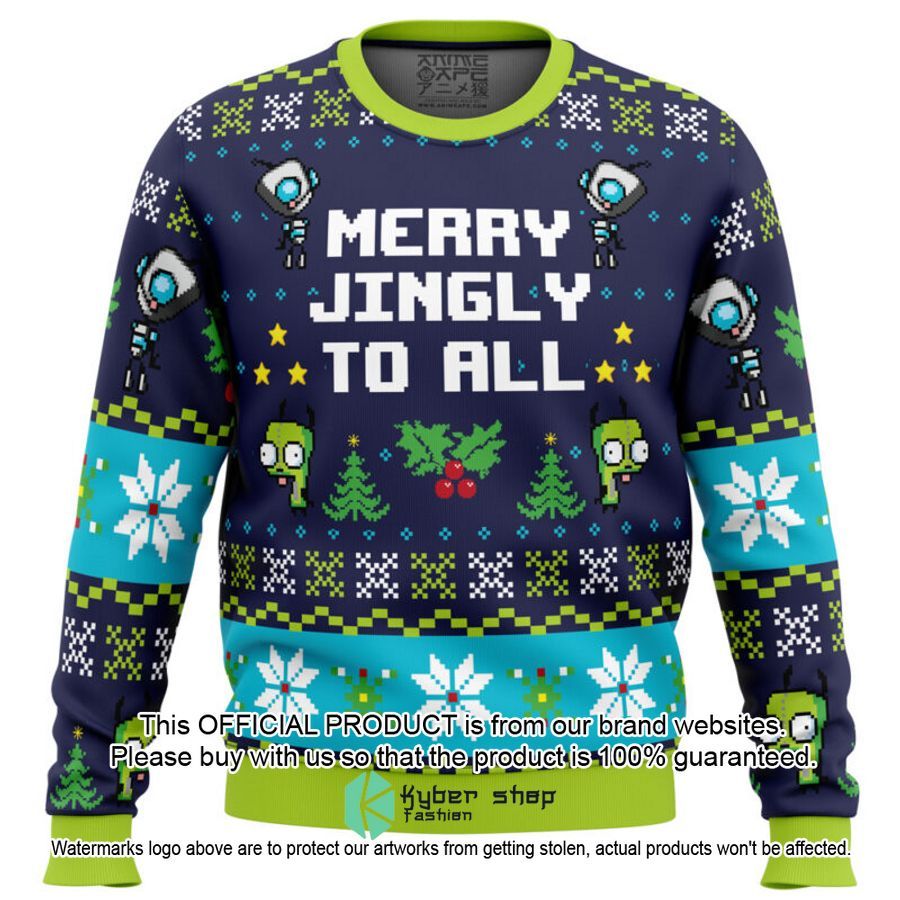 Merry Jingly Invader Zim Sweater Christmas 1