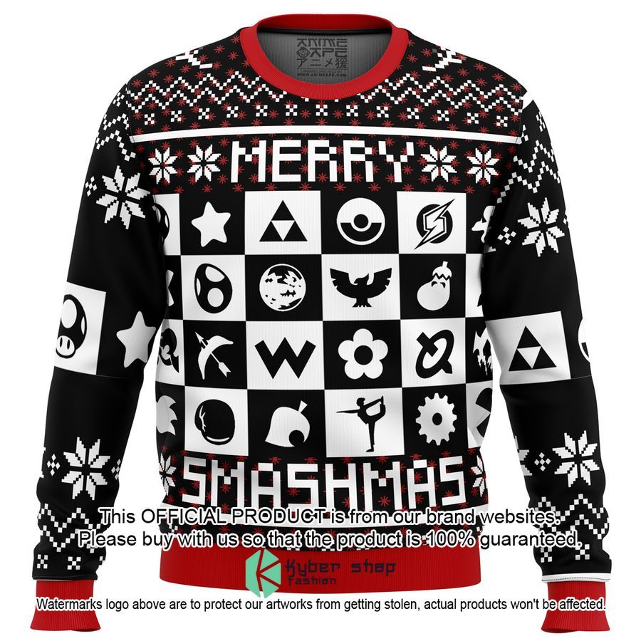 Merry Smashmas Super Smash Bros Christmas Sweater