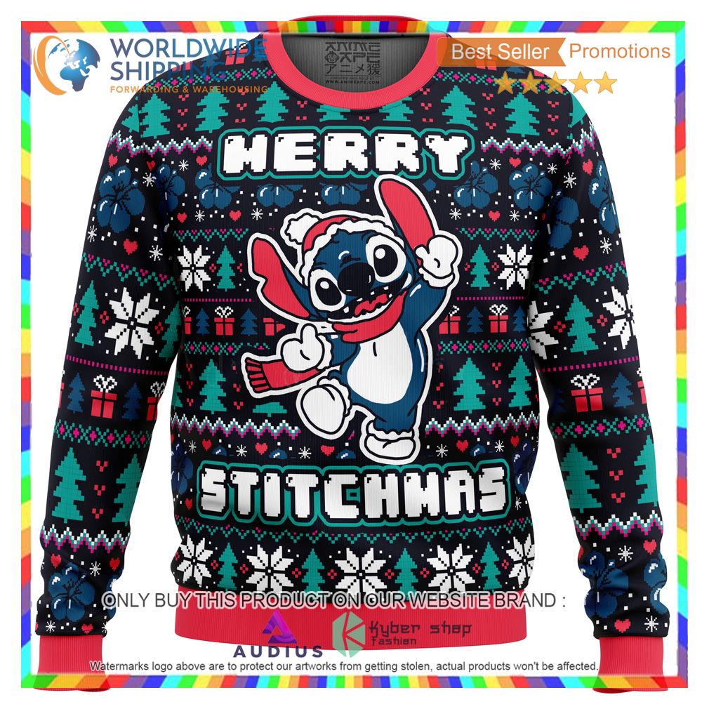 merry stitchmas stitch ugly christmas sweater 1 48405