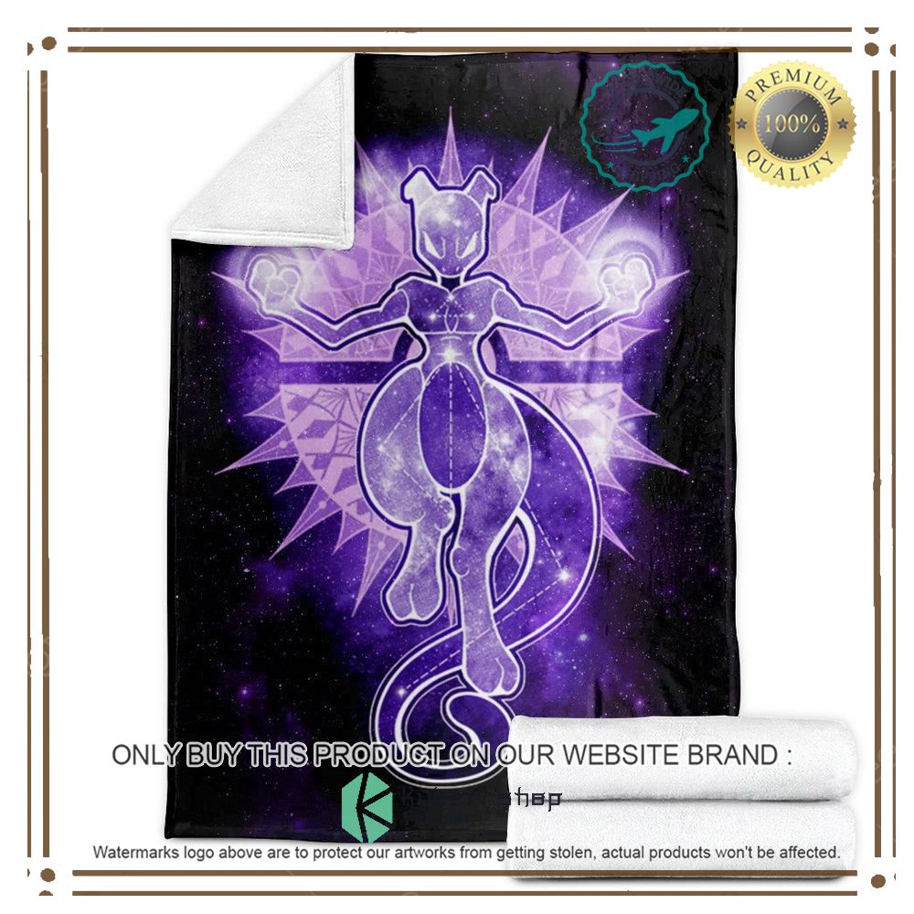 Mewtwo Starry Sky of Wrath Anime Pokemon Blanket 3 mewtwo starry sky of wrath anime pokemon blanket 3 35693