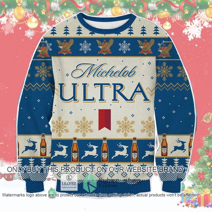 michelob ultra christmas sweater sweatshirt 1 95203