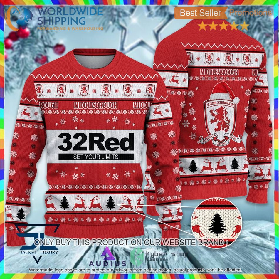 middlesbrough f c efl ugly christmas sweater 1 39059