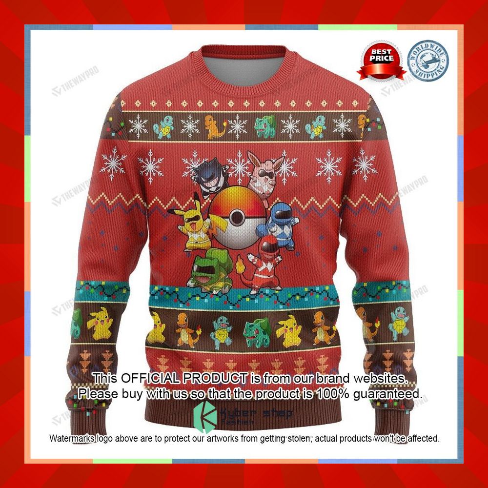 Mighty Morphin Go Go Poke Ranger Christmas Sweater 20