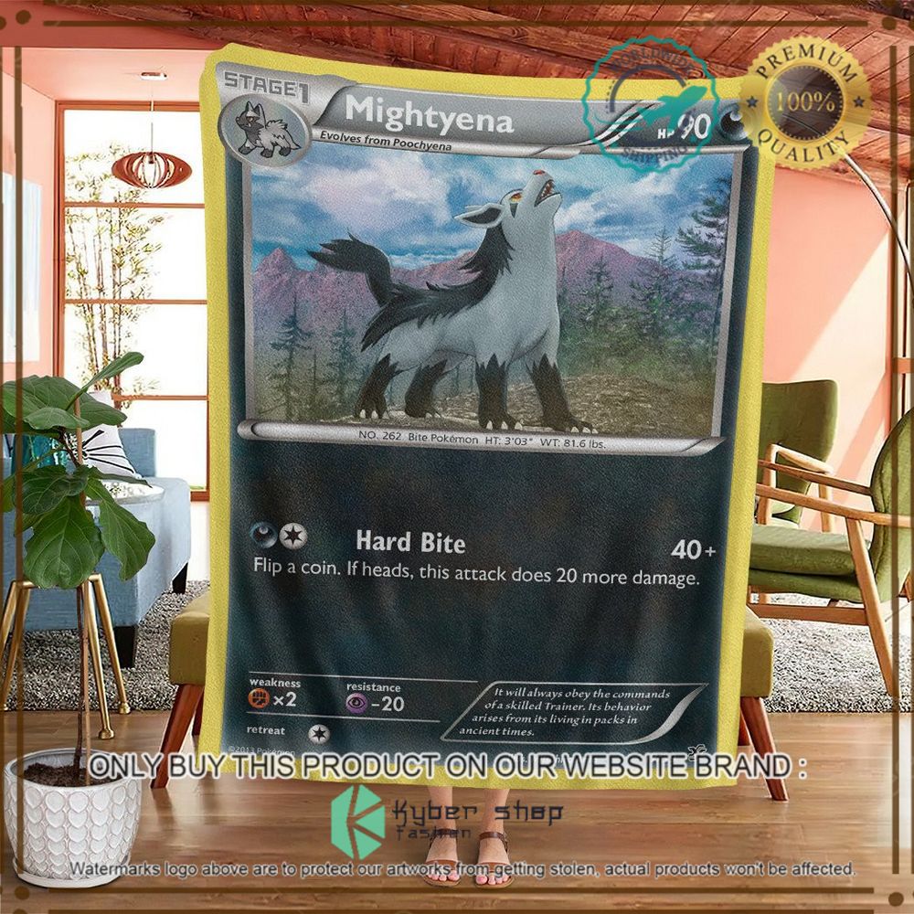 mightyena kalos starter set custom pokemon soft blanket 2 82783