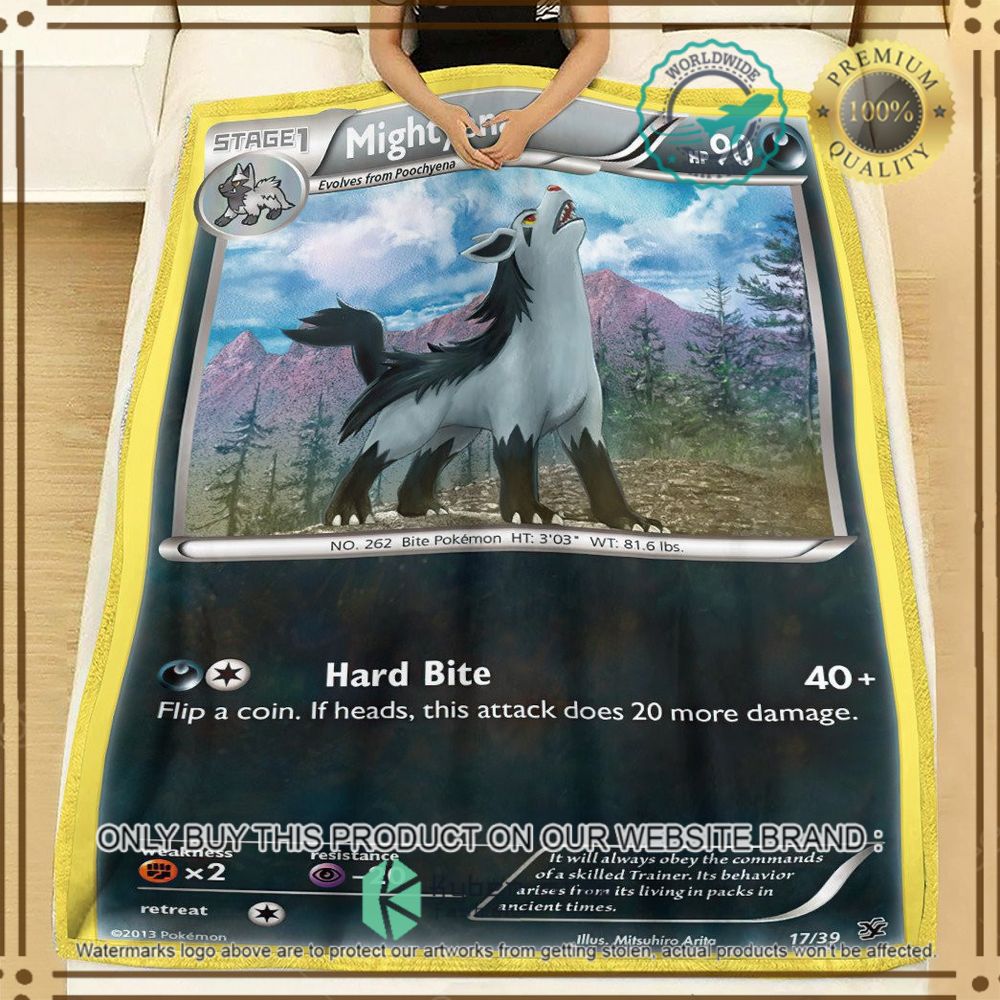 Mightyena Kalos Starter Set Custom Pokemon Soft Blanket 3 mightyena kalos starter set custom pokemon soft blanket 3 34645