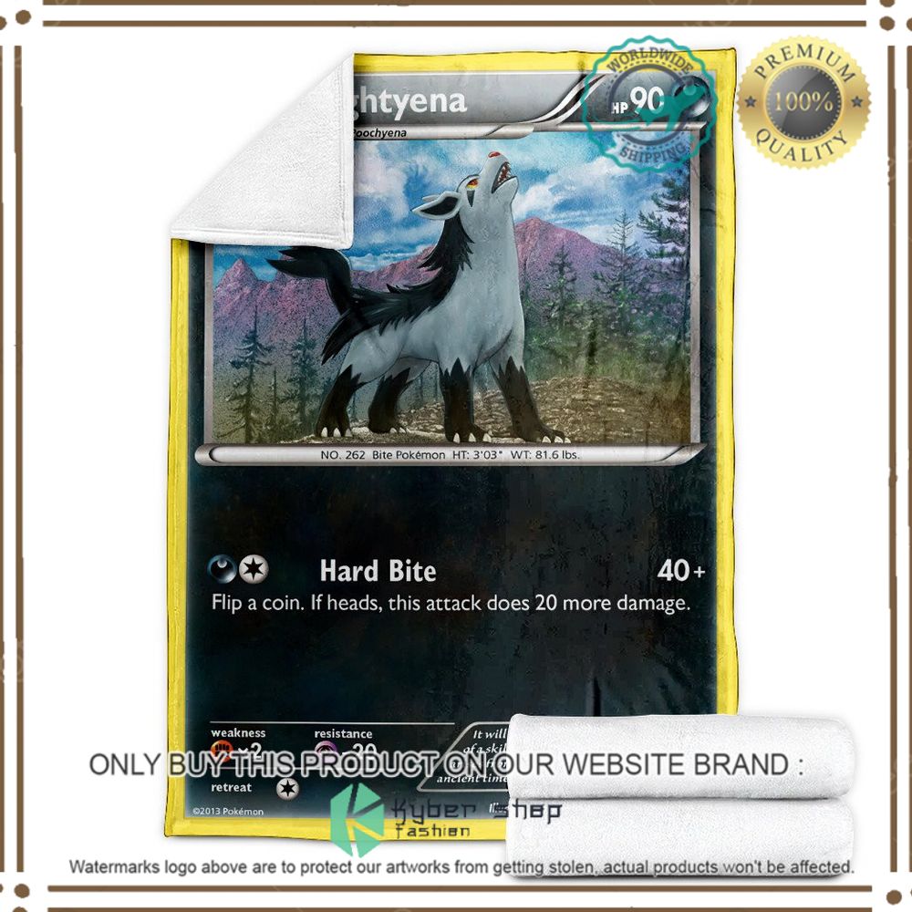 Mightyena Kalos Starter Set Custom Pokemon Soft Blanket 4 mightyena kalos starter set custom pokemon soft blanket 4 7140