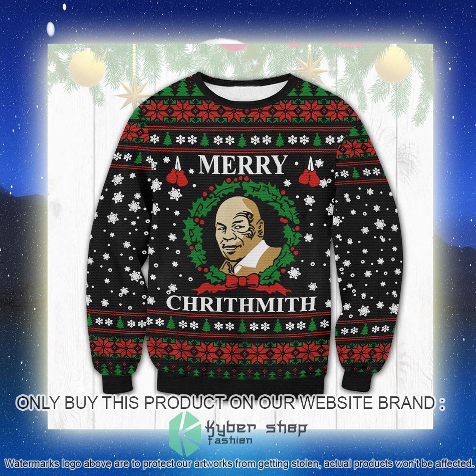 Mike Tyson Merry Chrithmith Ugly Christmas Sweater 4 mike tyson merry chrithmith ugly christmas sweater 4 95200