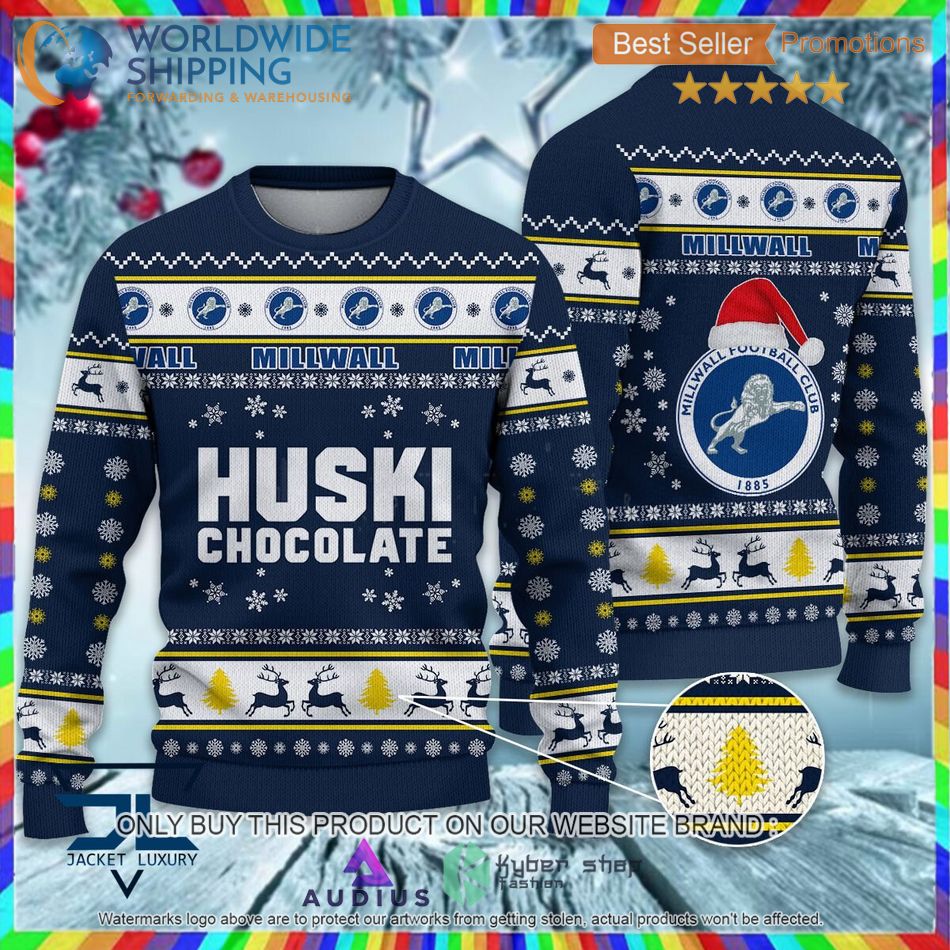 millwall f c efl ugly christmas sweater 1 94669
