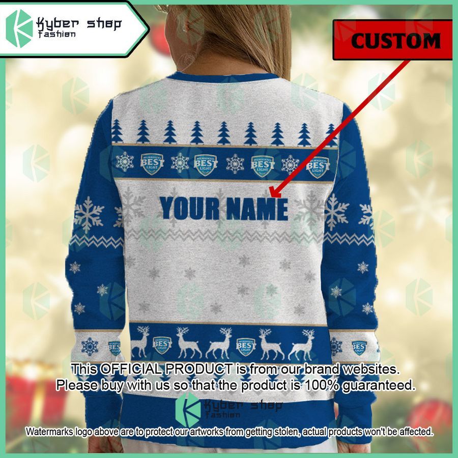Milwaukee's Best Ice Custom Name ugly Sweater 5 Milwaukee's Best Ice Custom Name ugly Sweater word3