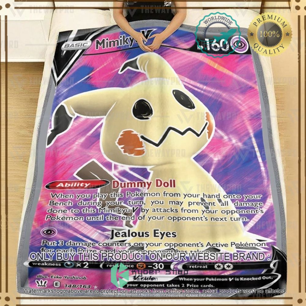 mimikyu v battle styles custom pokemon soft blanket 2 87599