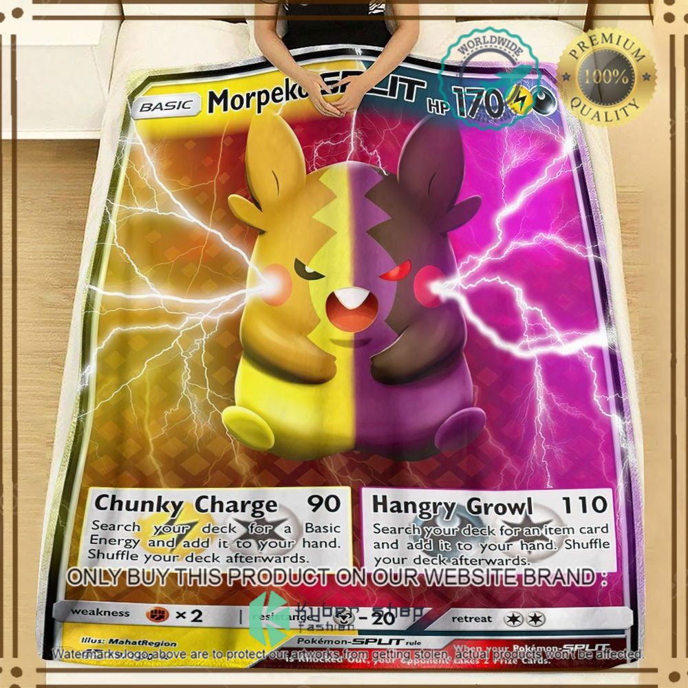 morpeko split custom pokemon soft blanket 2 22860