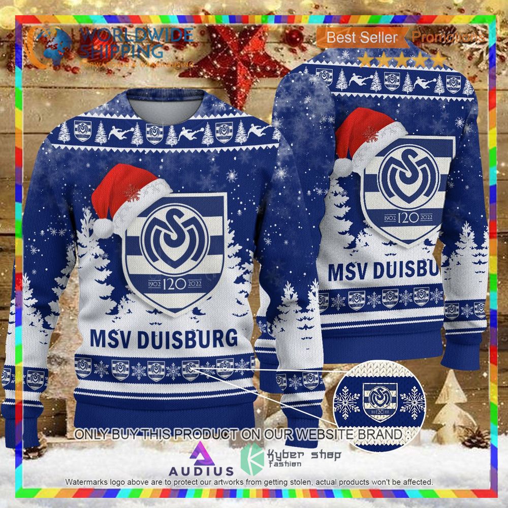 msv duisburg ugly christmas sweater 1 21328