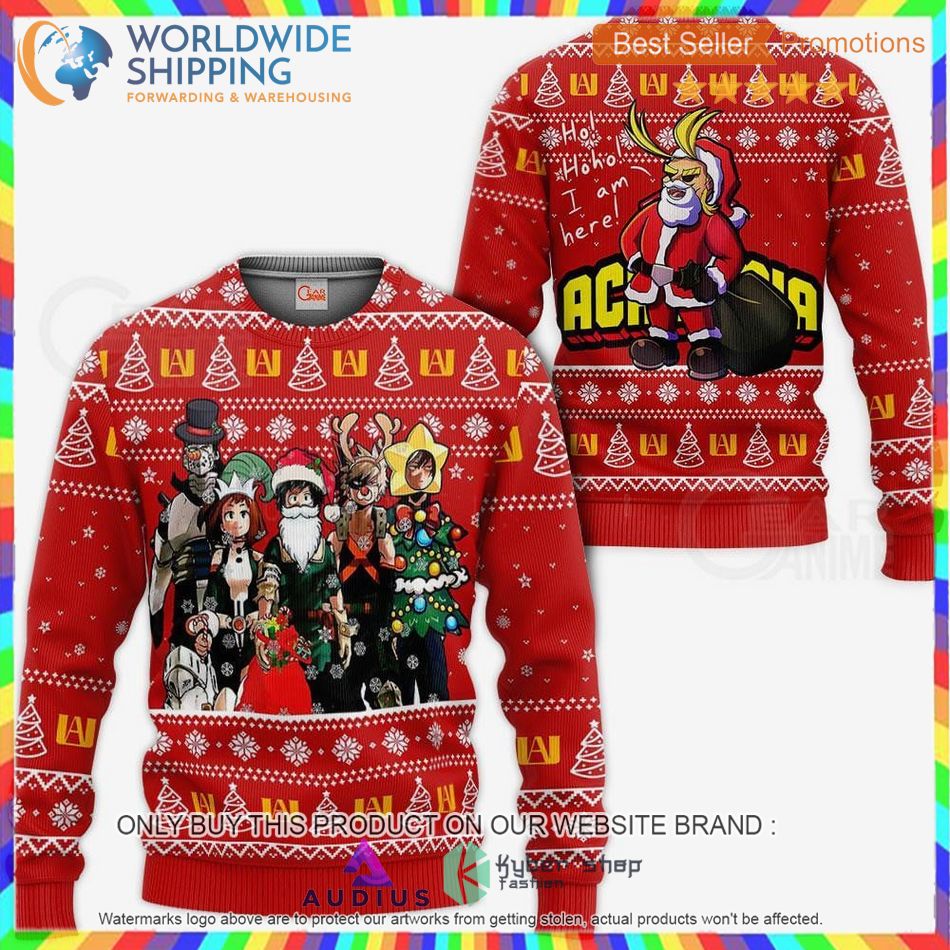 my hero academia santa anime sweater hoodie 1 87965