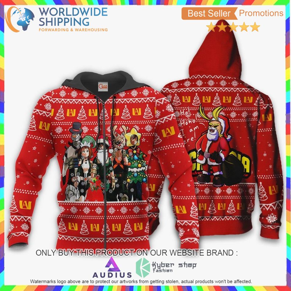 my hero academia santa anime sweater hoodie 2 51028