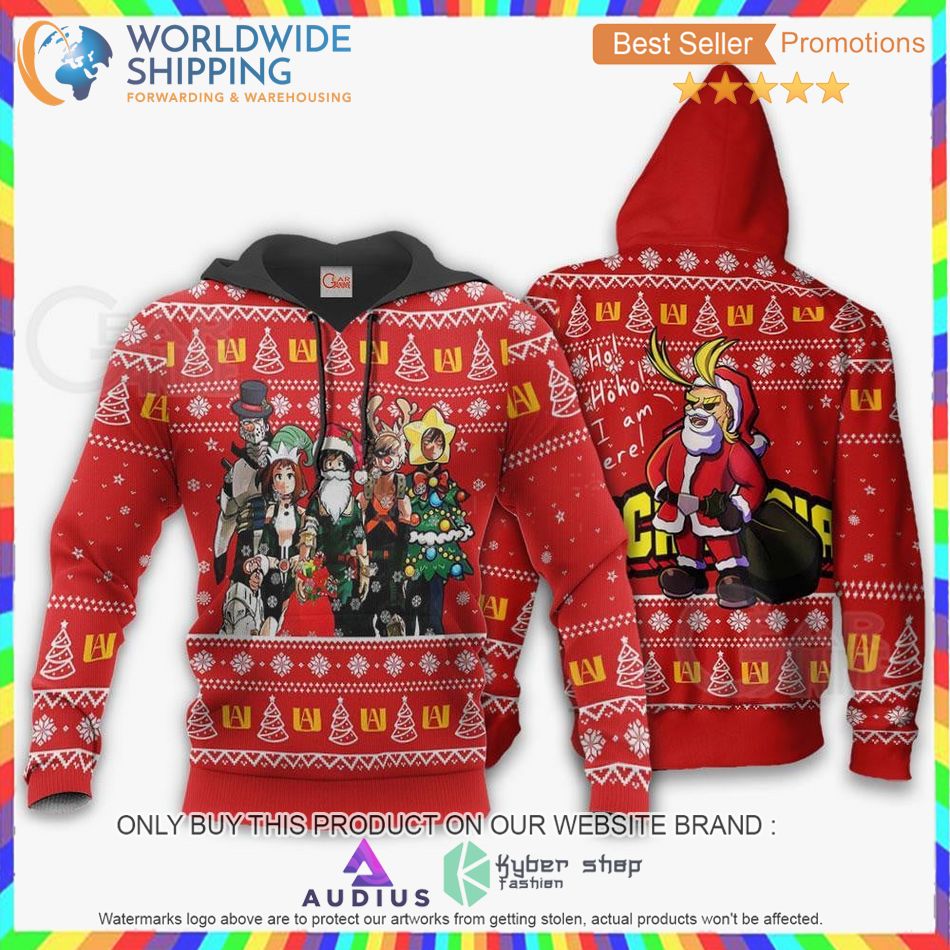 My Hero Academia Santa Anime Sweater, Hoodie 3 my hero academia santa anime sweater hoodie 3 56047