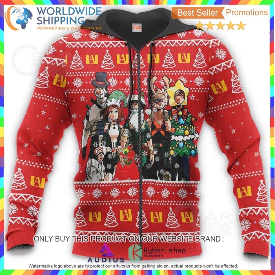 My Hero Academia Santa Anime Sweater, Hoodie 6 my hero academia santa anime sweater hoodie 6 16749
