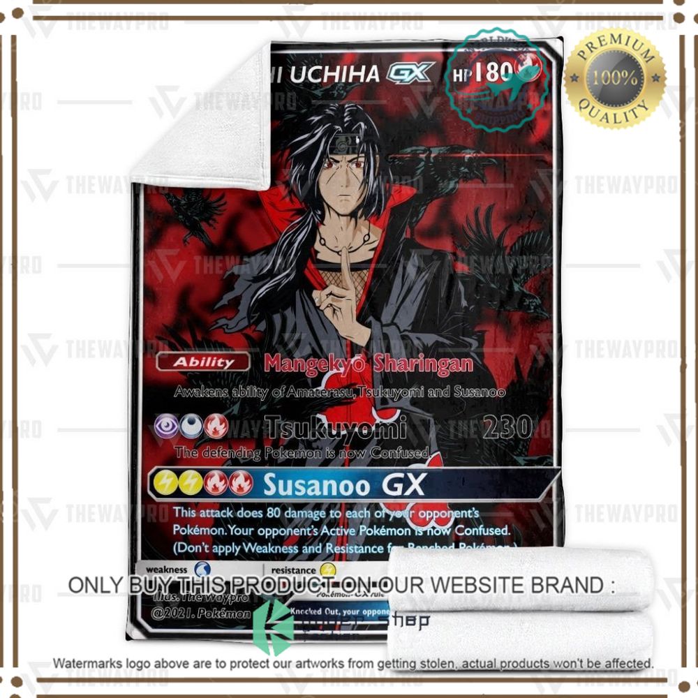 Naruto Shippuden Itachi Uchiha x Card Custom Soft Blanket 3 naruto shippuden itachi uchiha x card custom soft blanket 3 91269