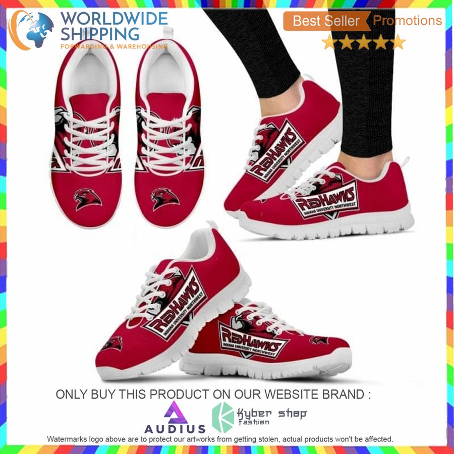 ncaa indiana university northwest red hawks sneaker shoes 1 33159
