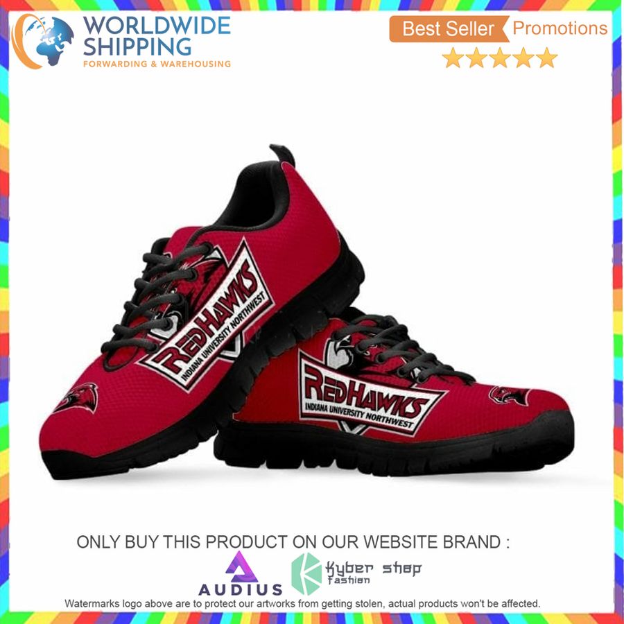 ncaa indiana university northwest red hawks sneaker shoes 2 44089