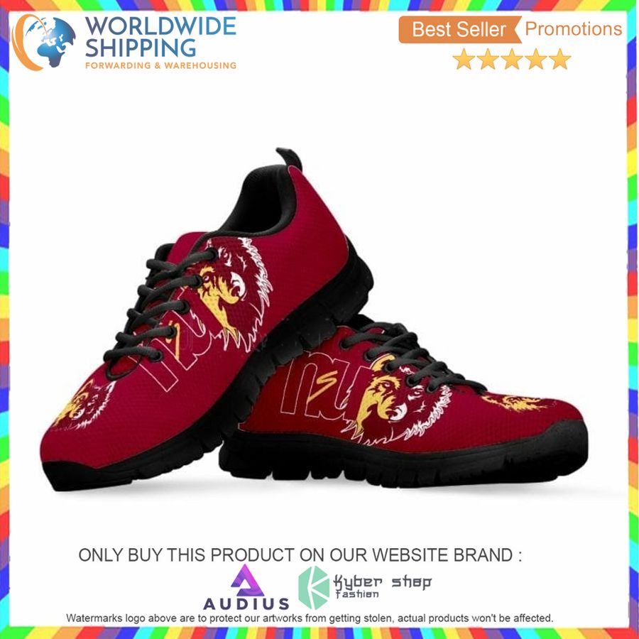 ncaa northern state university wolves sneaker shoes 2 92713