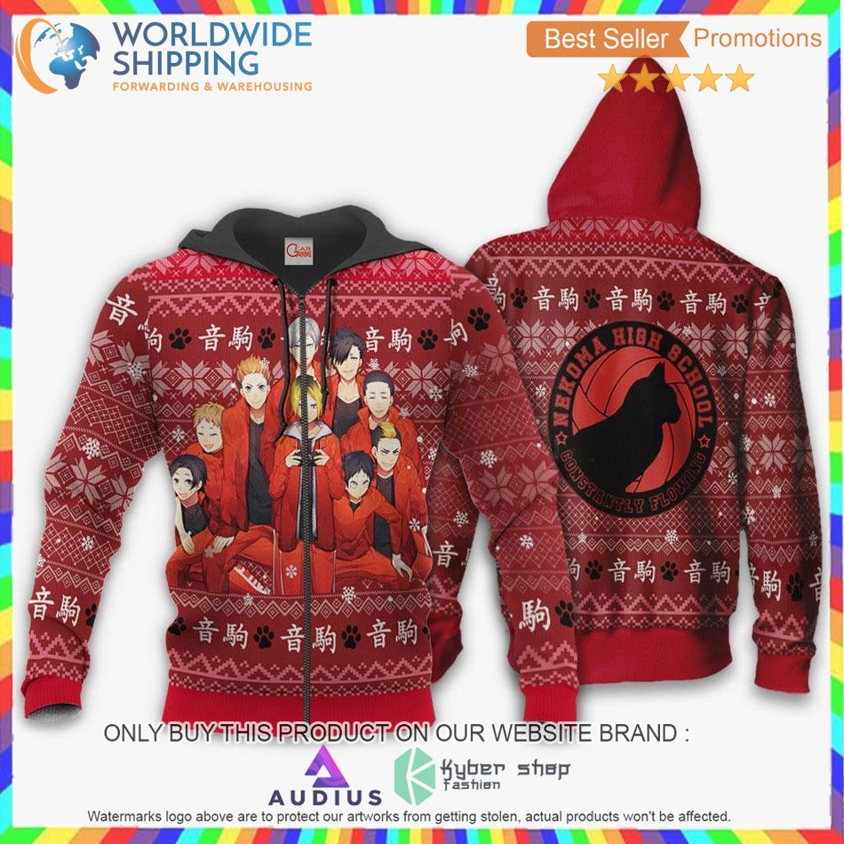 nekoma high haikyuu anime sweater hoodie 2 33205