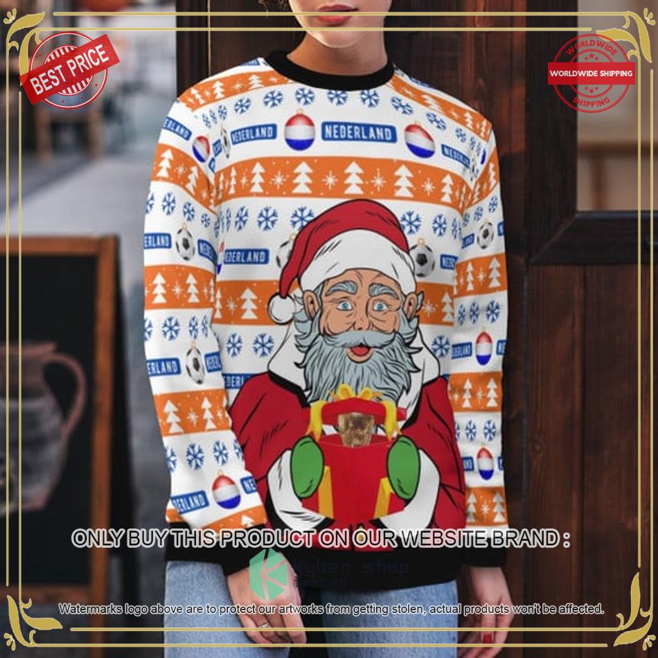 Netherlands Football Santa Claus Gift Ugly Christmas Sweater 17 netherlands football santa claus gift ugly christmas sweater 5 70374
