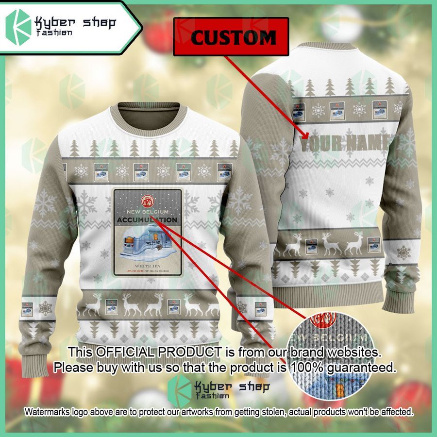 Personalized New Belgium Rotating Seasonal Accumulation White IPA Christmas Sweater