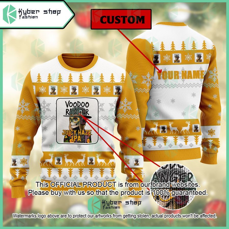 Personalized New Belgium Voodoo Ranger Juicy Haze IPA Christmas Sweater
