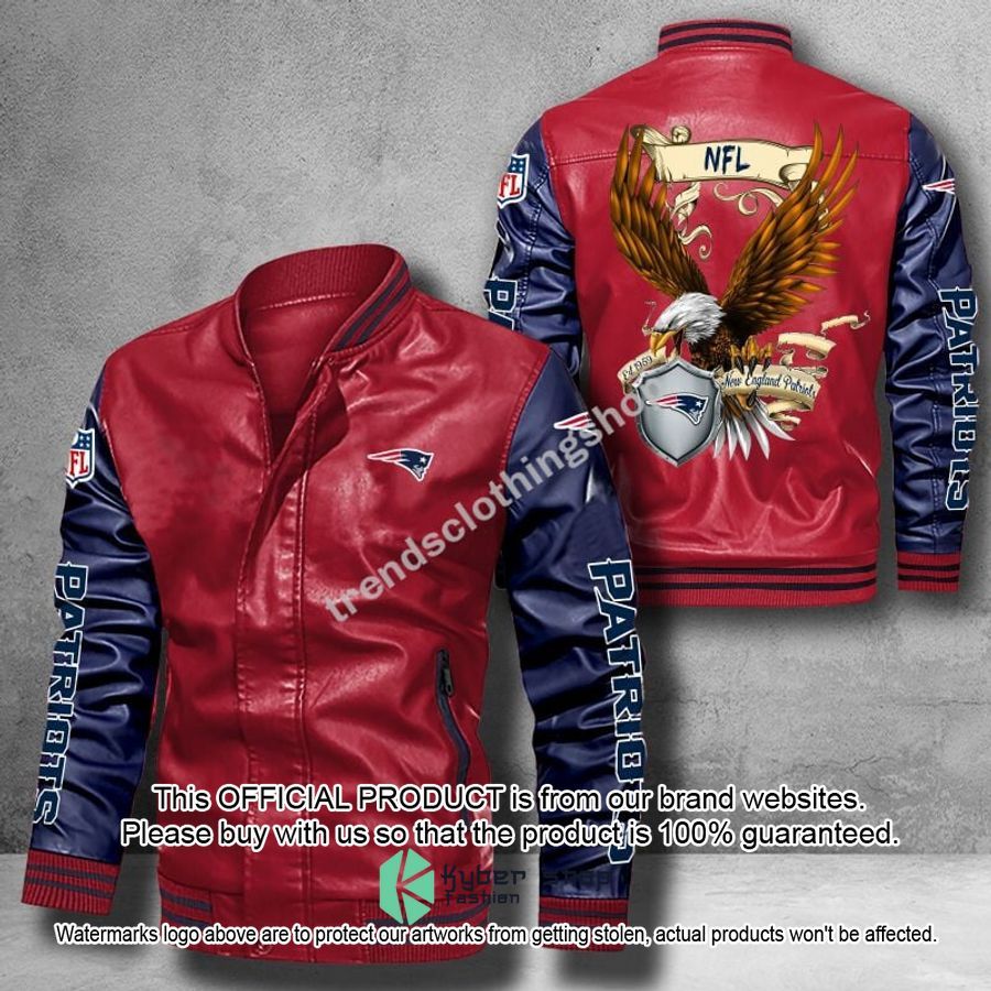 New England Patriots NFL Eagle Leather Bomber Jacket 5